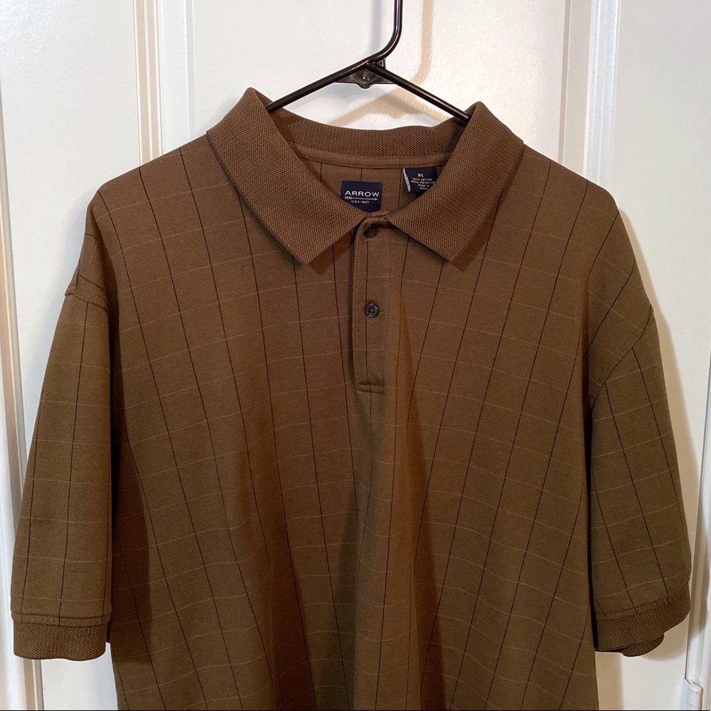 Men’s Arrow Brown Polo Size XL